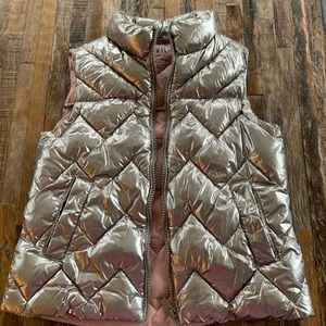 Zara Kids Metallic Puffer Vest